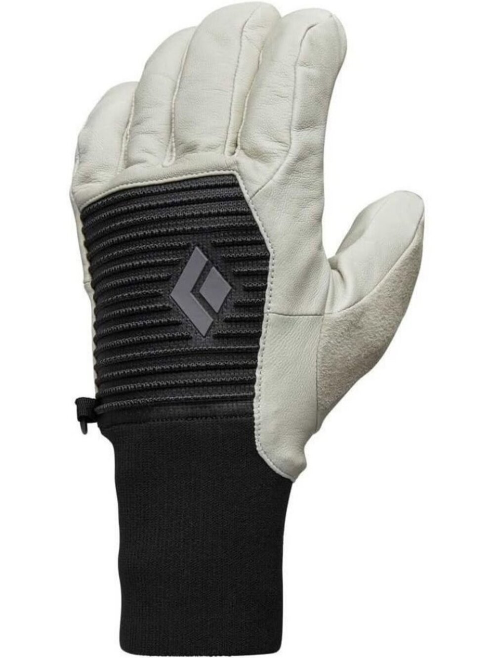 Black Diamond Session Knit Gloves 801923 Birch Black Leather Ski Snowboard Sz Sm